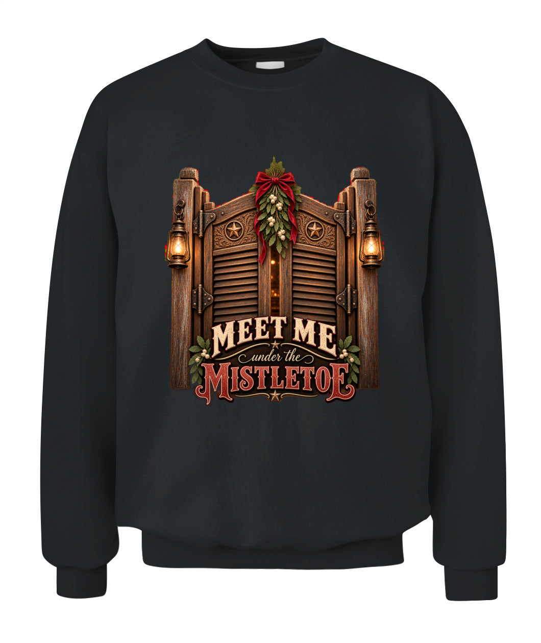 Meet Me Under the Mistletoe Sweatshirt & Hoodie – Western Christmas Pullover