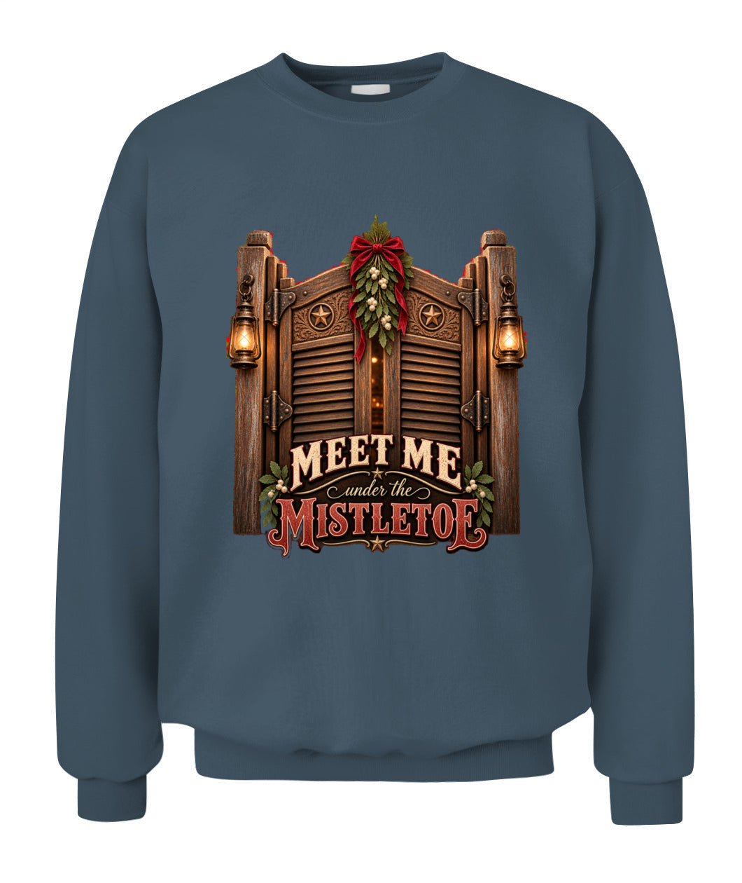 Meet Me Under the Mistletoe Sweatshirt & Hoodie – Western Christmas Pullover