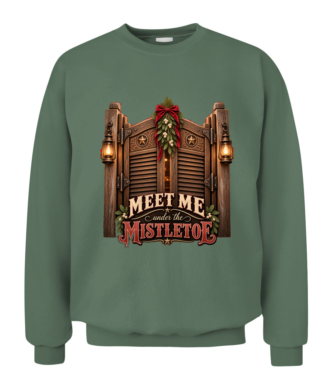Meet Me Under the Mistletoe Sweatshirt & Hoodie – Western Christmas Pullover