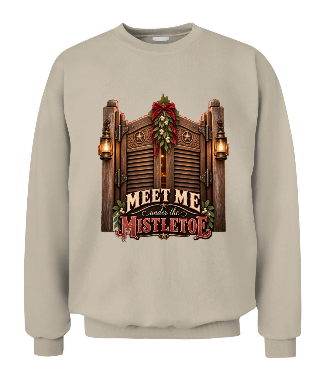Meet Me Under the Mistletoe Sweatshirt & Hoodie – Western Christmas Pullover