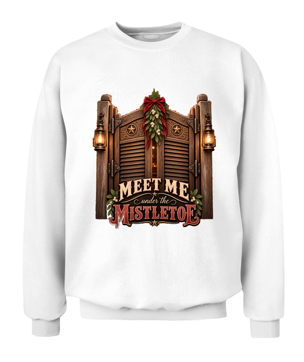 Meet Me Under the Mistletoe Sweatshirt & Hoodie – Western Christmas Pullover