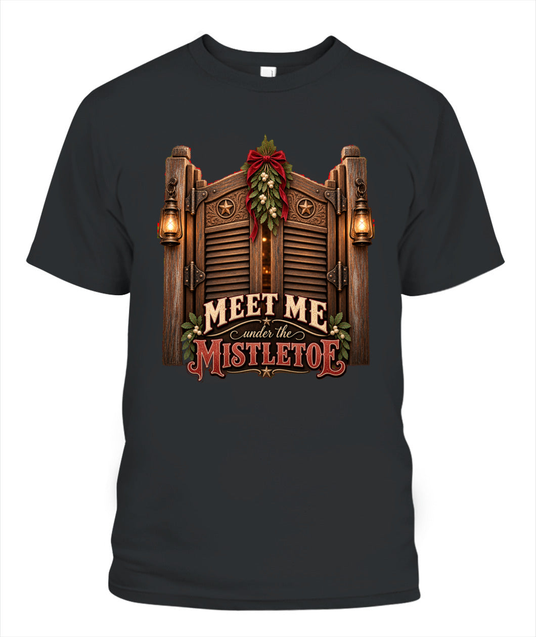 Meet Me Under the Mistletoe Shirt – Western Christmas Graphic Tee