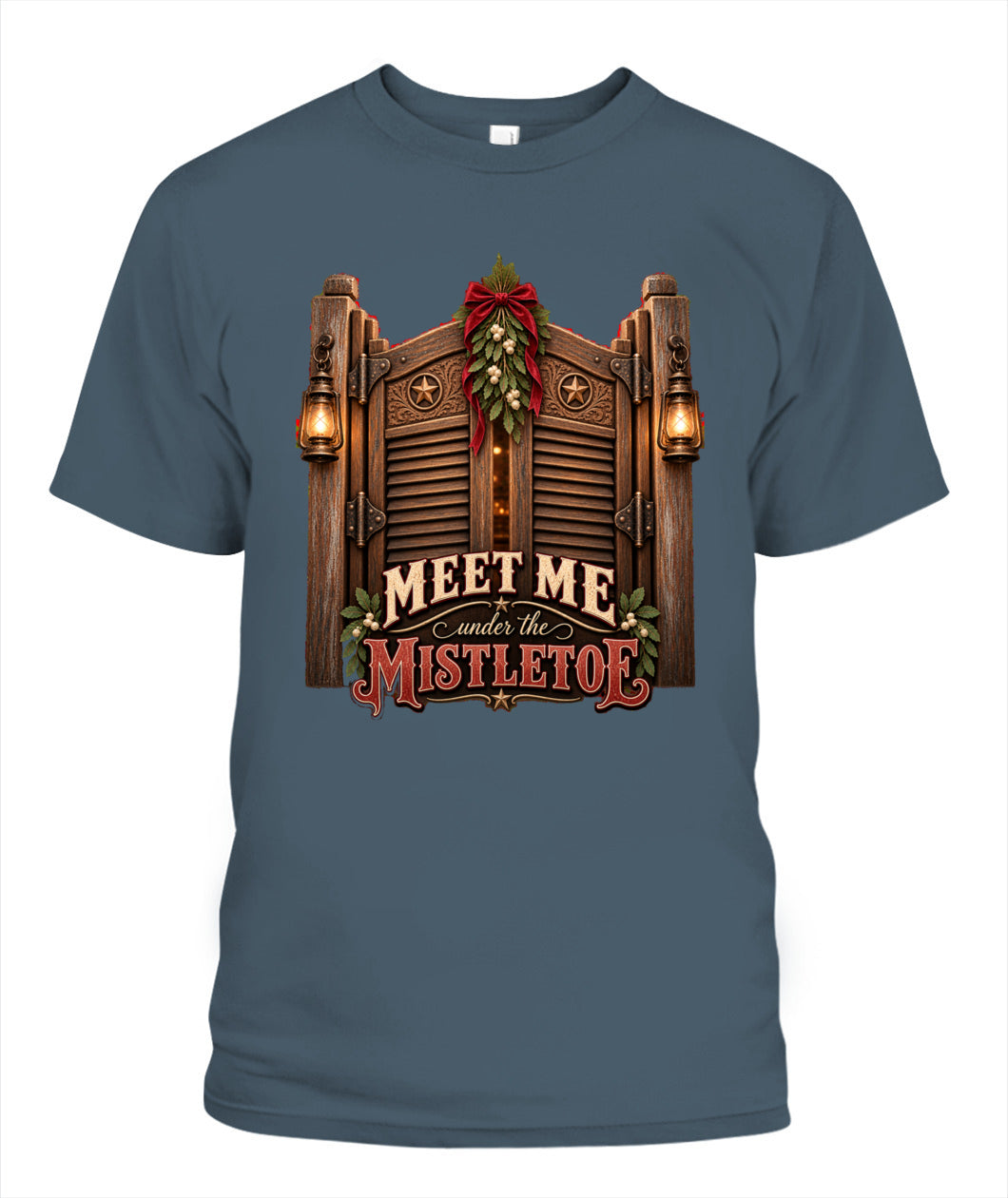 Meet Me Under the Mistletoe Shirt – Western Christmas Graphic Tee