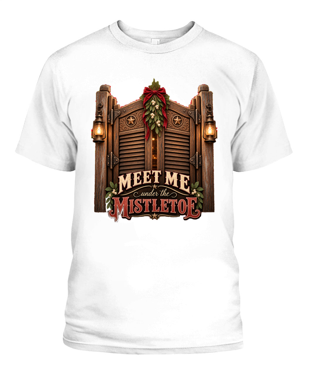 Meet Me Under the Mistletoe Shirt – Western Christmas Graphic Tee
