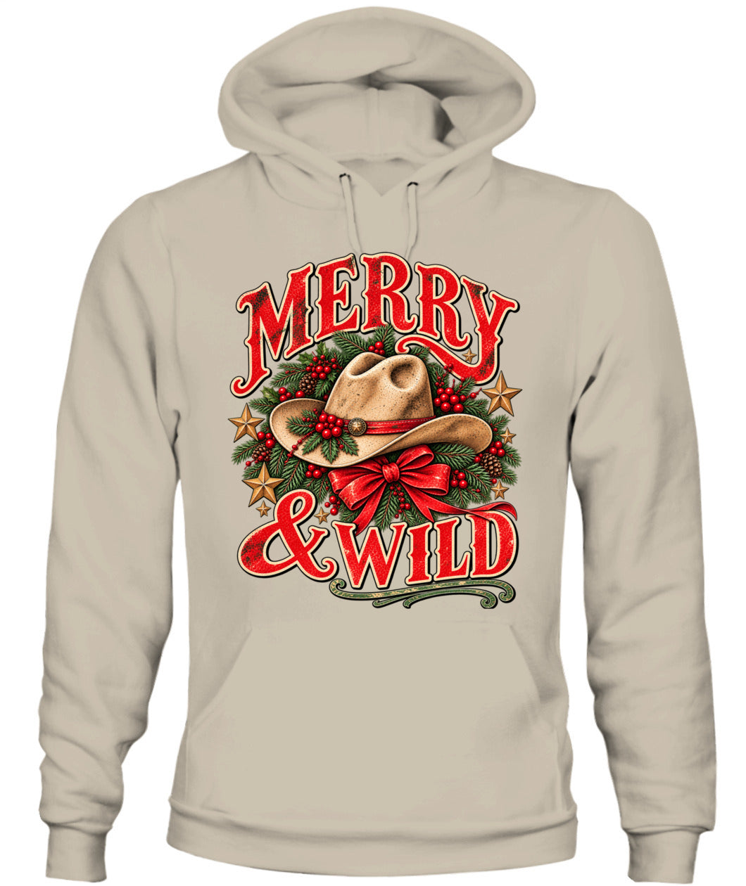 Merry & Wild Christmas Sweatshirt & Hoodie, Western Cowgirl Christmas Gift