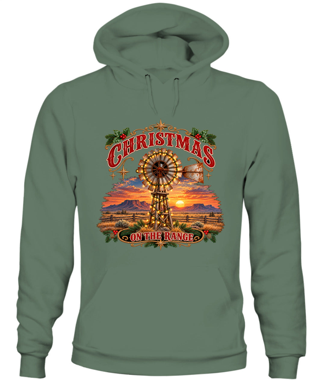Christmas on the Range Sweatshirt & Hoodie – Western Ranch Christmas Pullover