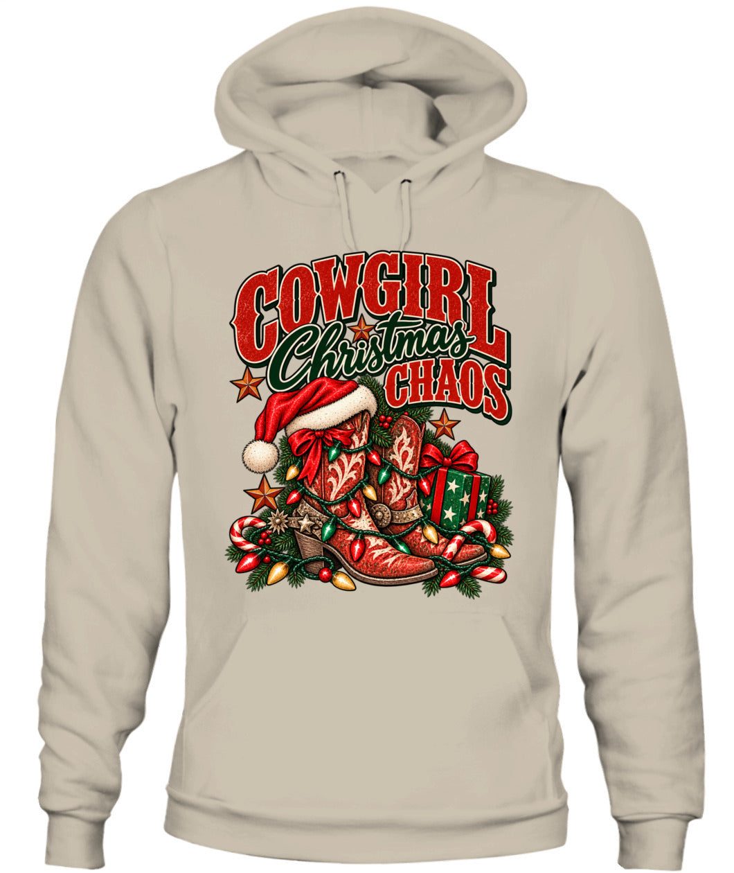 Cowgirl Christmas Chaos Sweatshirt & Hoodie – Western Christmas Cowgirl Gift
