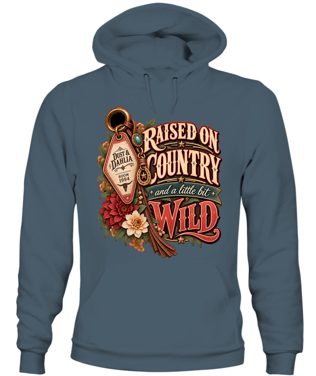 Raised on Country & a Little Bit Wild Sweatshirt & Hoodie – Western Cowgirl Pullover