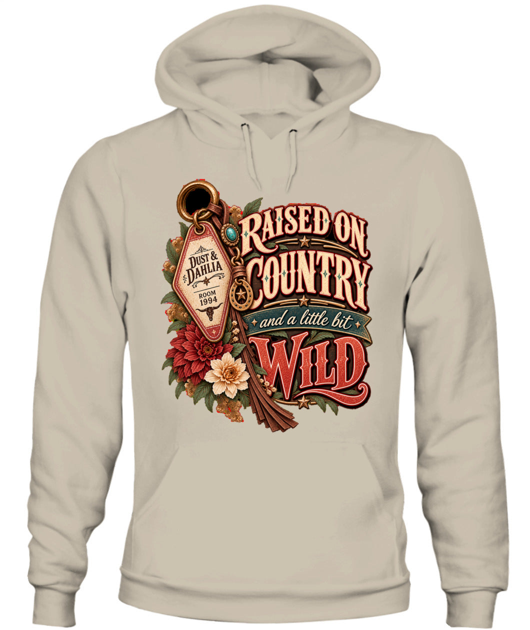 Raised on Country & a Little Bit Wild Sweatshirt & Hoodie – Western Cowgirl Pullover