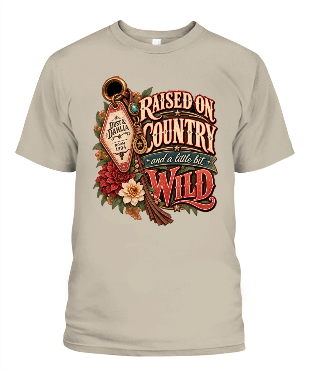 Raised on Country & a Little Bit Wild Shirt – Western Cowgirl Graphic Tee