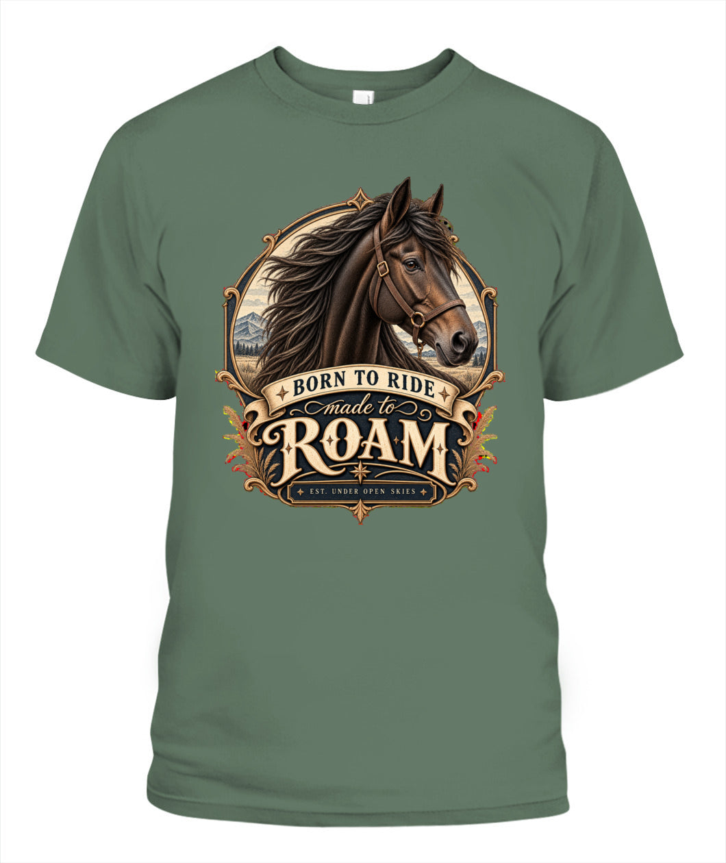 Born to Ride Made to Roam Shirt – Western Horse Lover Graphic Tee