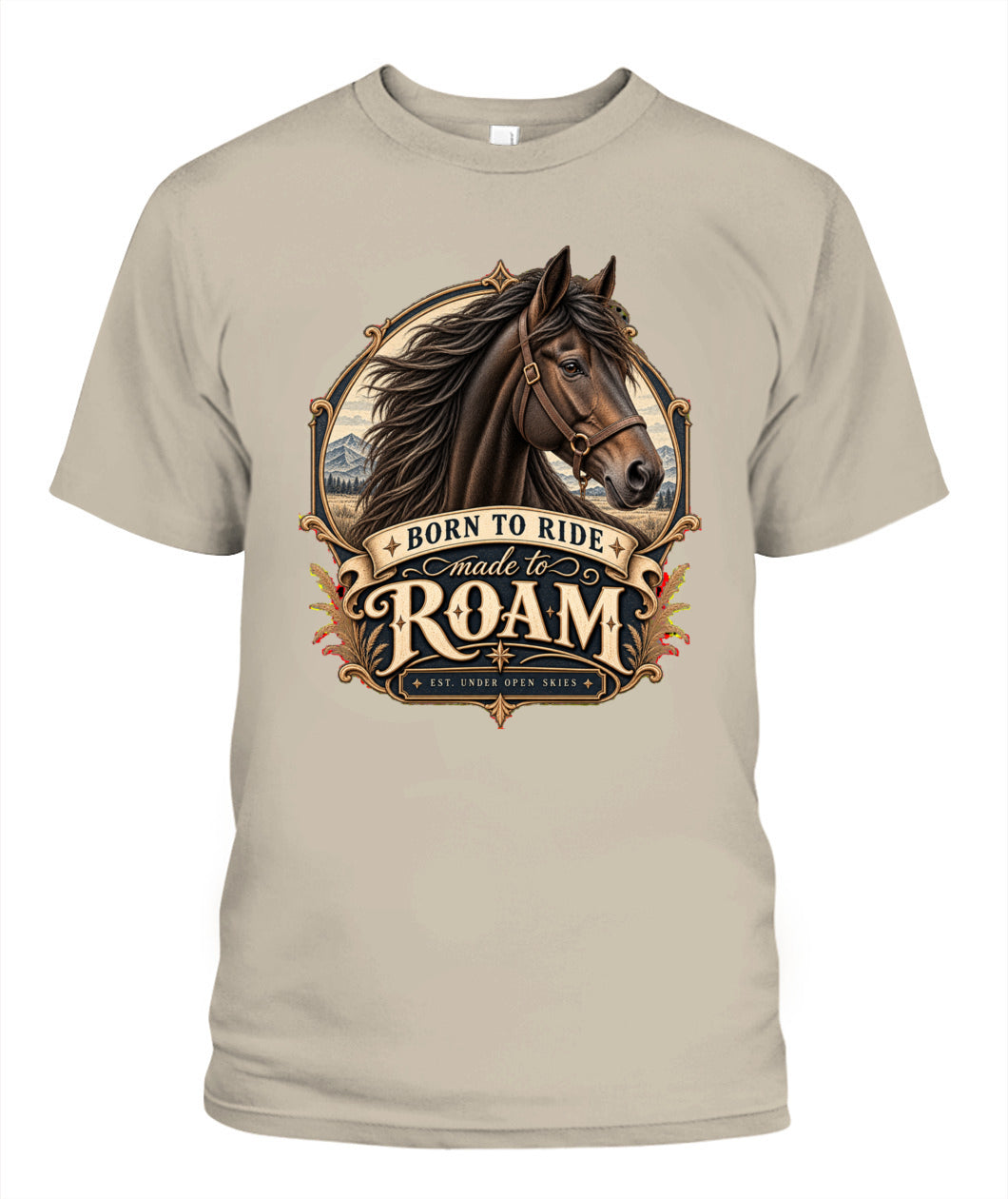 Born to Ride Made to Roam Shirt – Western Horse Lover Graphic Tee