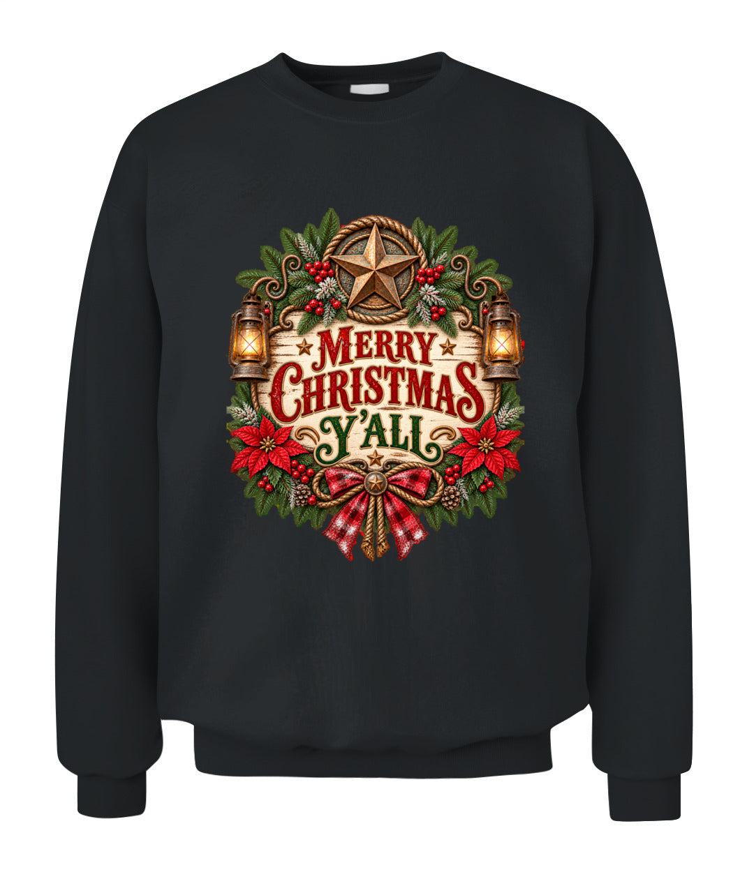 Merry Christmas Y’all Sweatshirt & Hoodie – Western Christmas Pullover