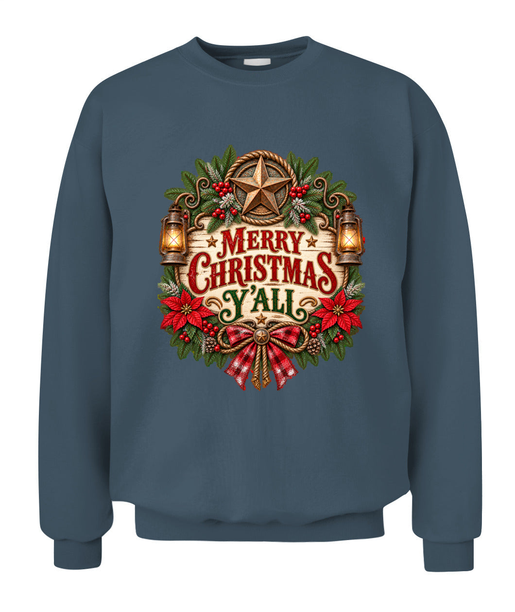 Merry Christmas Y’all Sweatshirt & Hoodie – Western Christmas Pullover