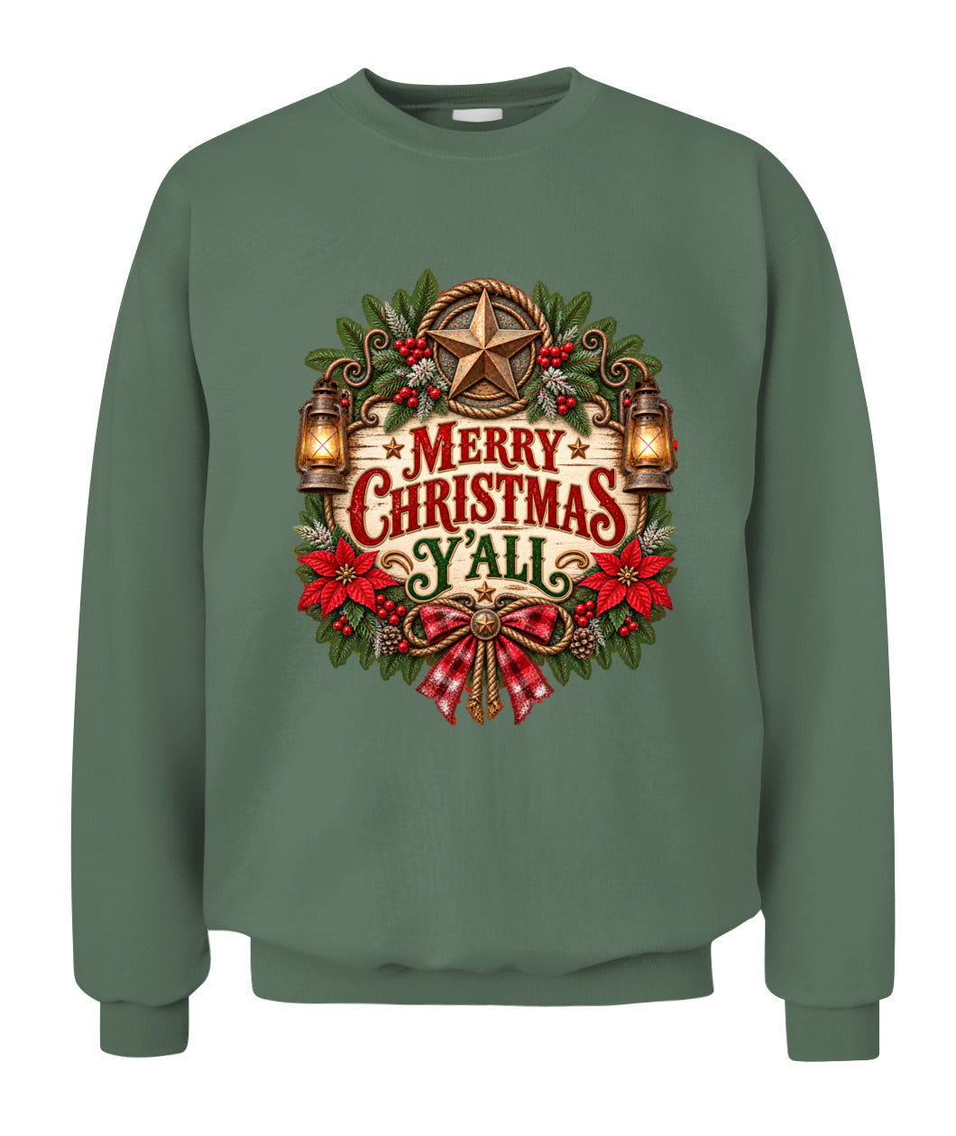 Merry Christmas Y’all Sweatshirt & Hoodie – Western Christmas Pullover