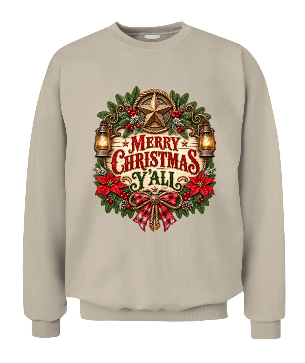 Merry Christmas Y’all Sweatshirt & Hoodie – Western Christmas Pullover