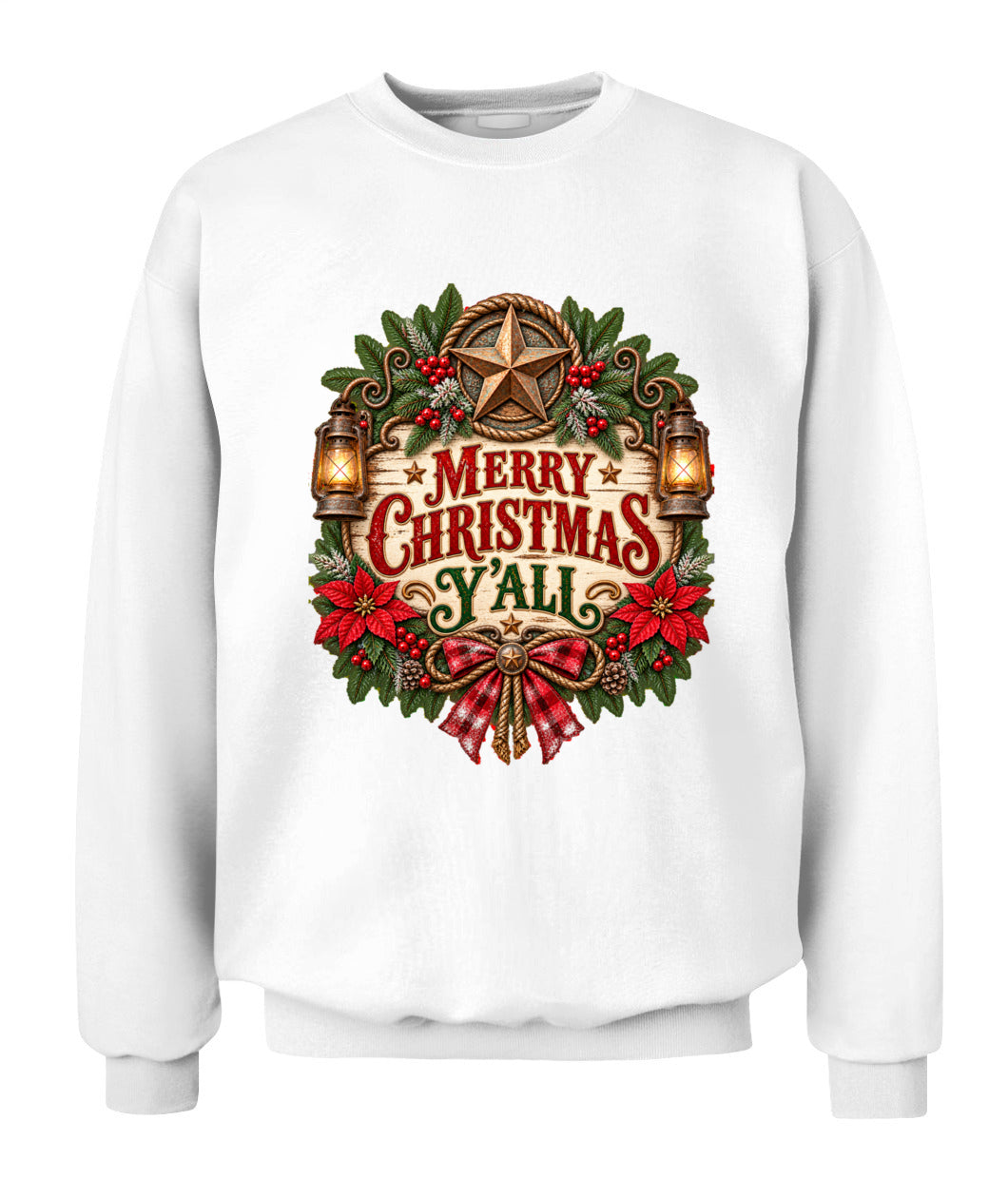 Merry Christmas Y’all Sweatshirt & Hoodie – Western Christmas Pullover