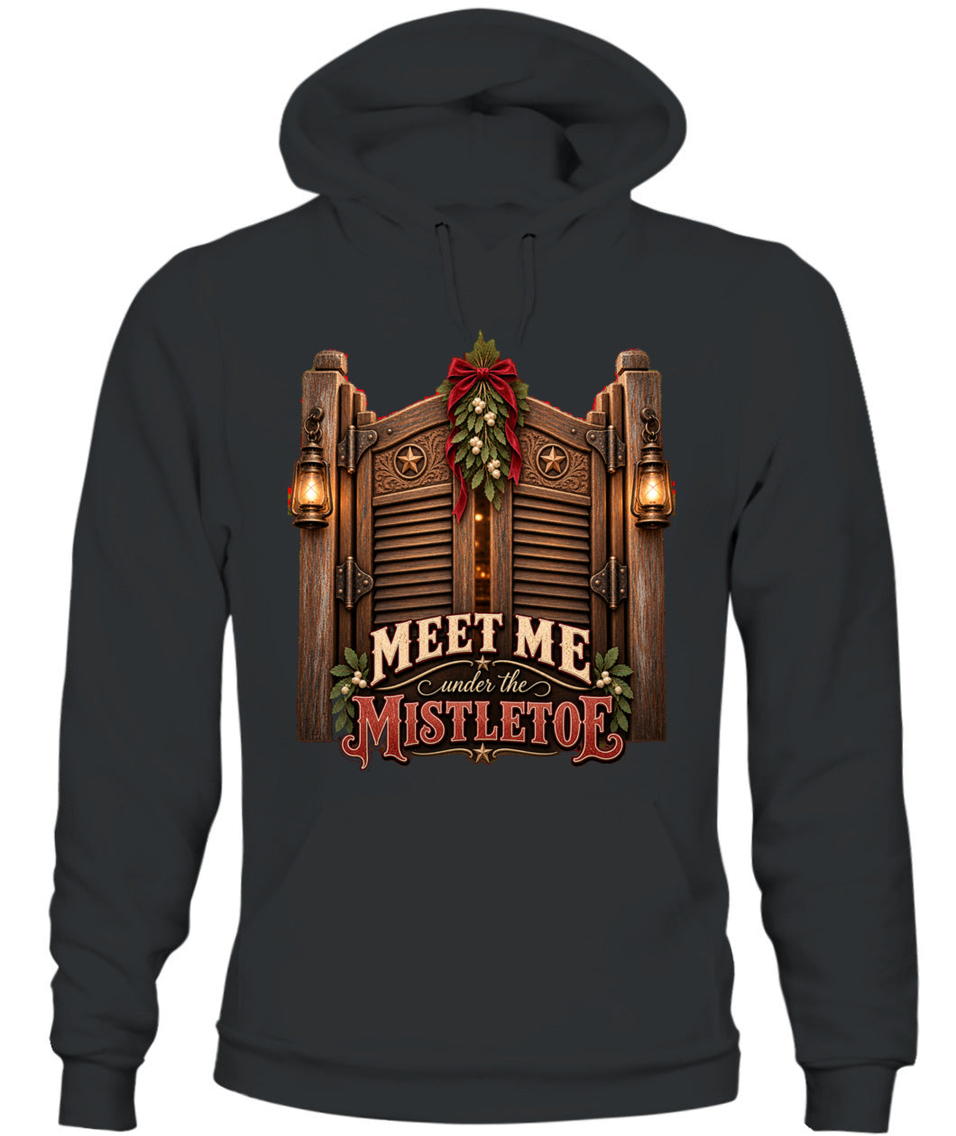 Meet Me Under the Mistletoe Sweatshirt & Hoodie – Western Christmas Pullover