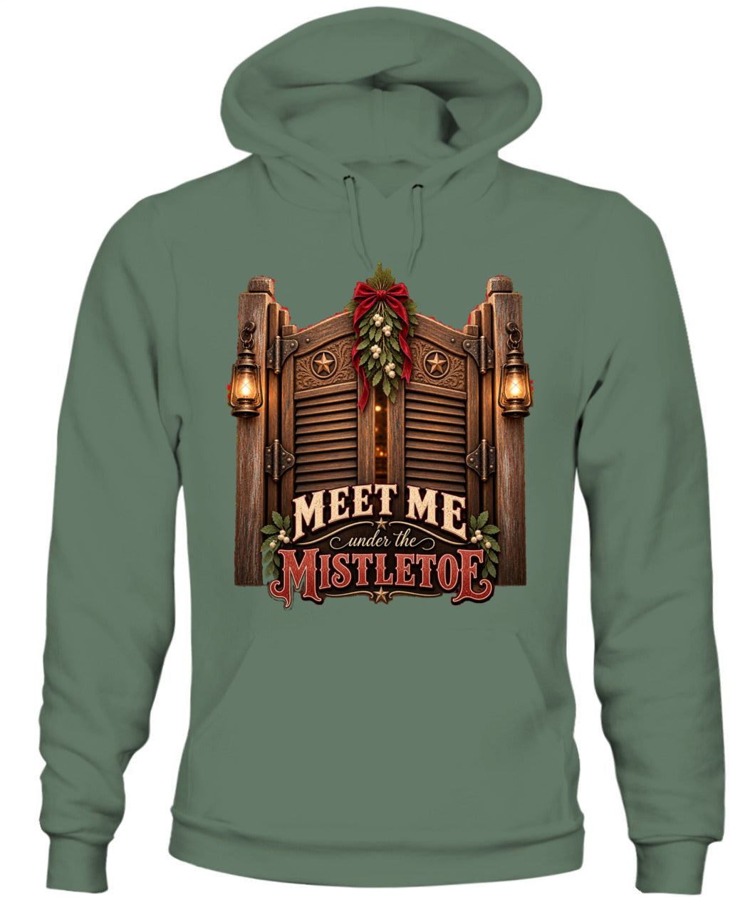 Meet Me Under the Mistletoe Sweatshirt & Hoodie – Western Christmas Pullover