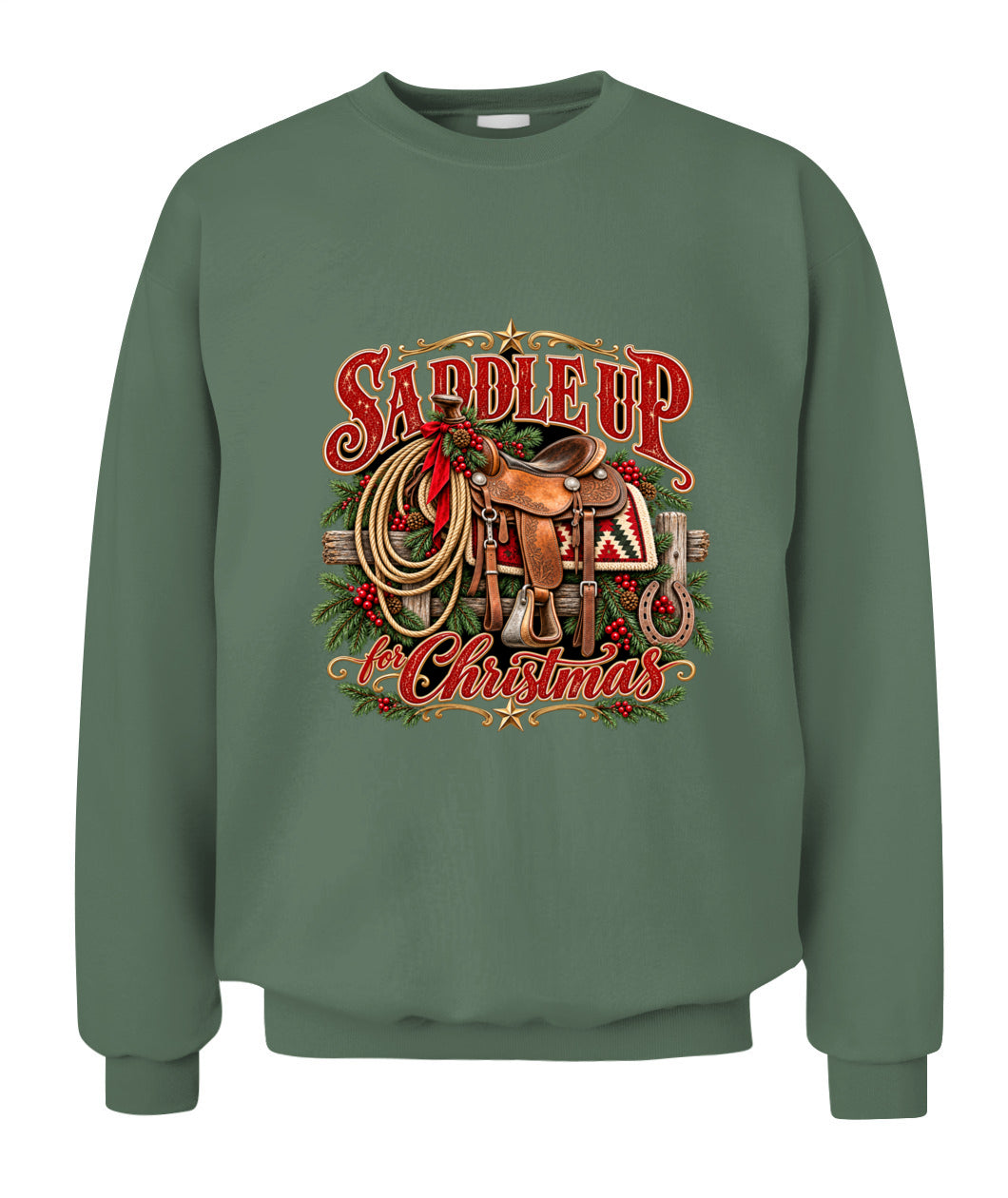 Saddle Up for Christmas Sweatshirt & Hoodie – Western Christmas Pullover