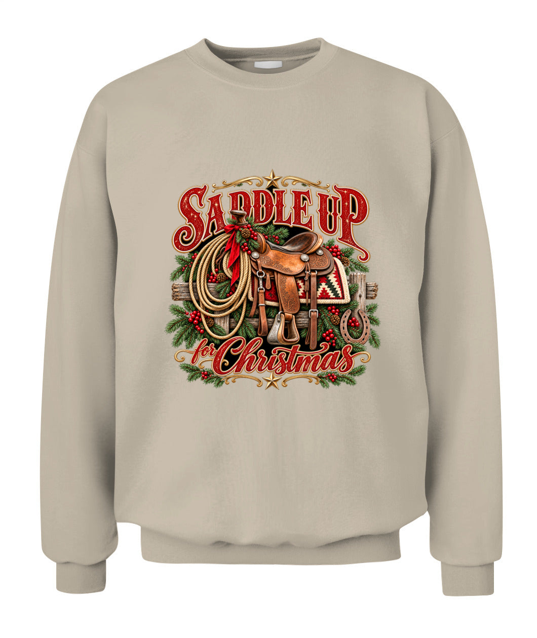 Saddle Up for Christmas Sweatshirt & Hoodie – Western Christmas Pullover