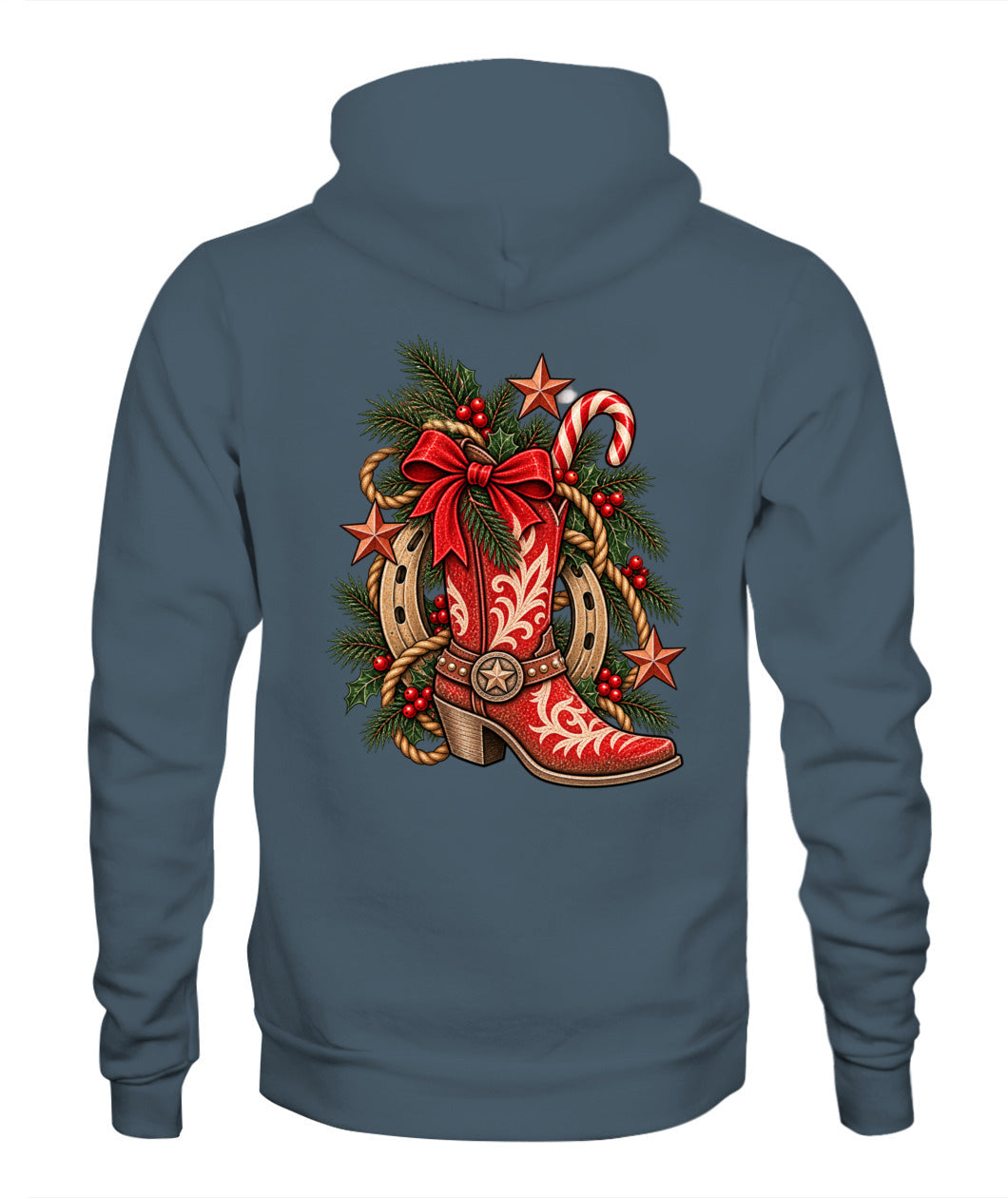Cowgirl Christmas Boot Sweatshirt & Hoodie – Western Christmas Shirt
