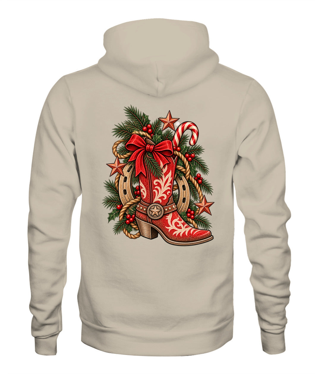 Cowgirl Christmas Boot Sweatshirt & Hoodie – Western Christmas Shirt