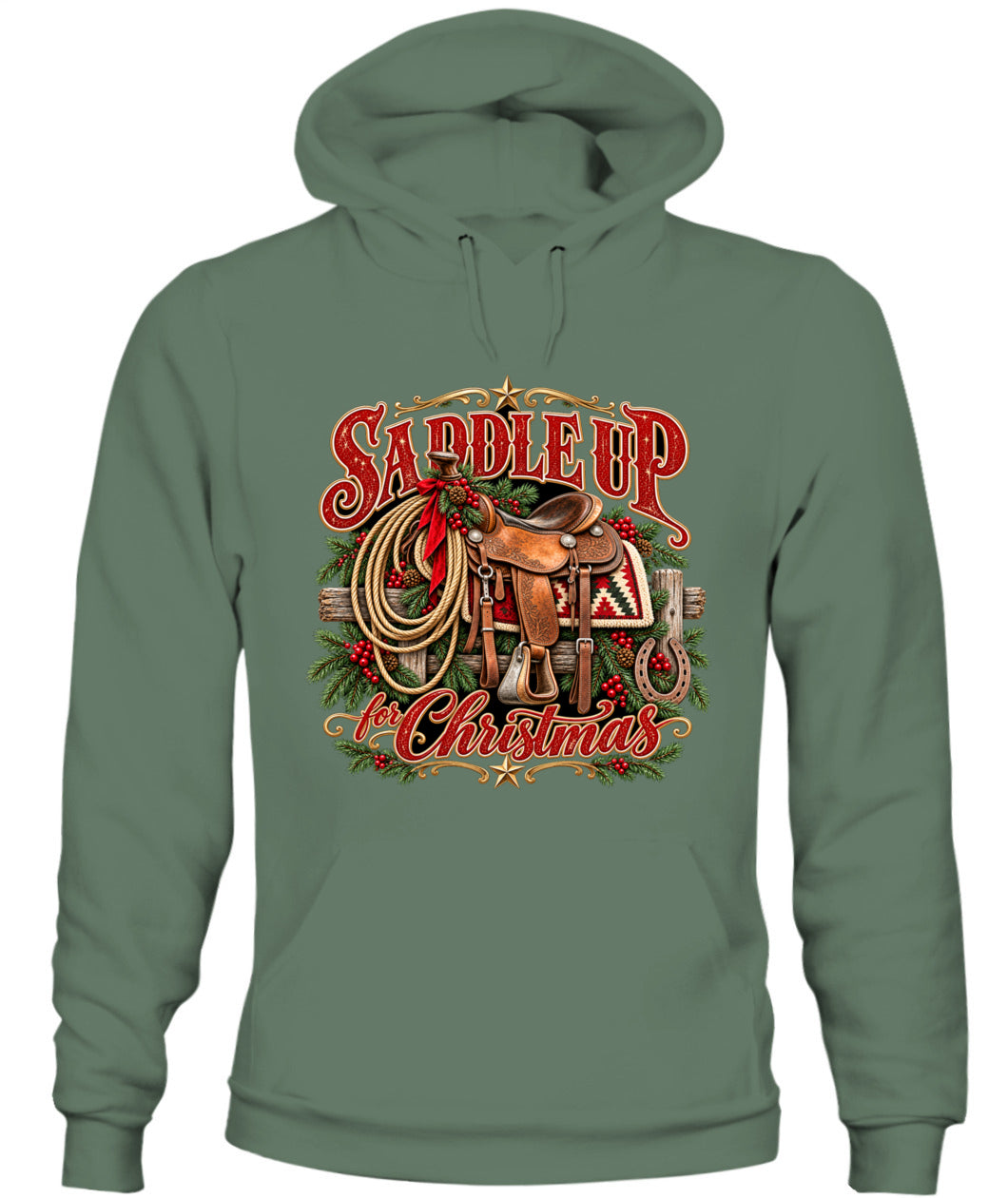 Saddle Up for Christmas Sweatshirt & Hoodie – Western Christmas Pullover