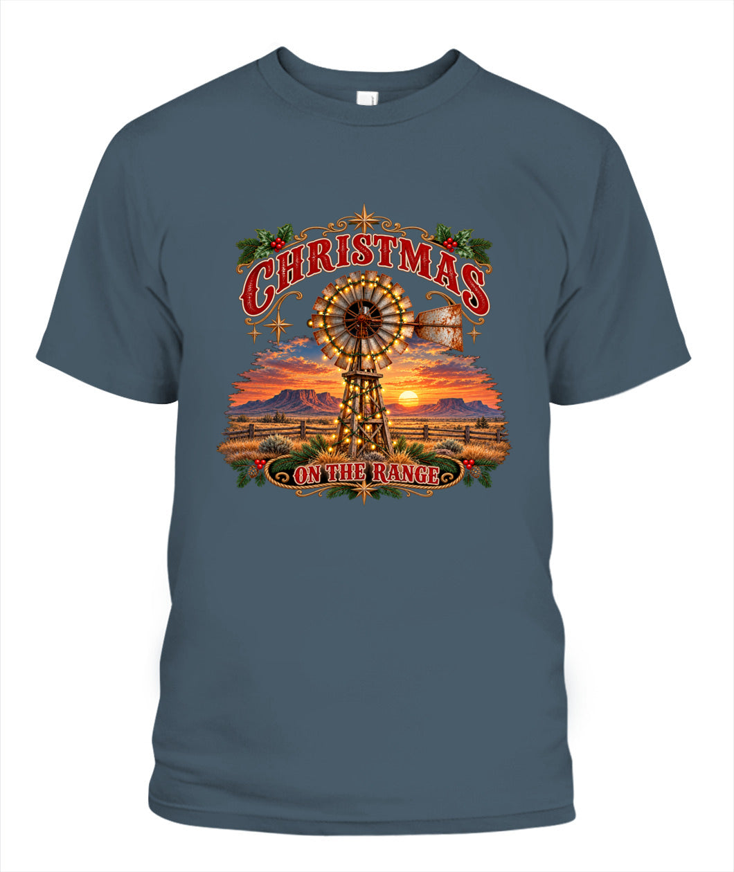 Christmas on the Range Shirt – Western Ranch Christmas Graphic Tee