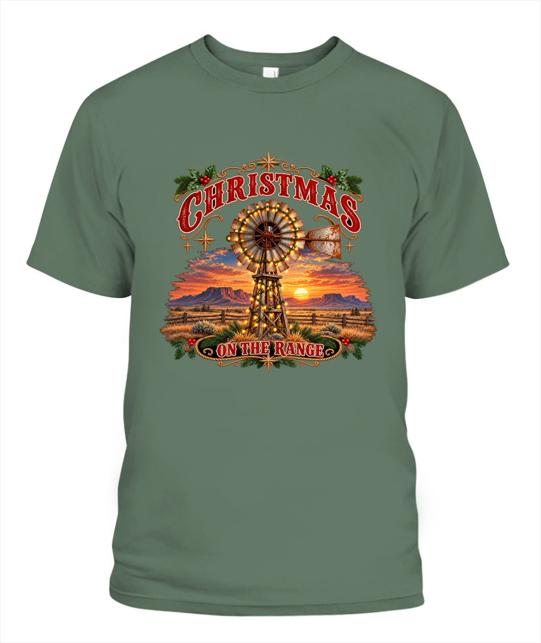 Christmas on the Range Shirt – Western Ranch Christmas Graphic Tee