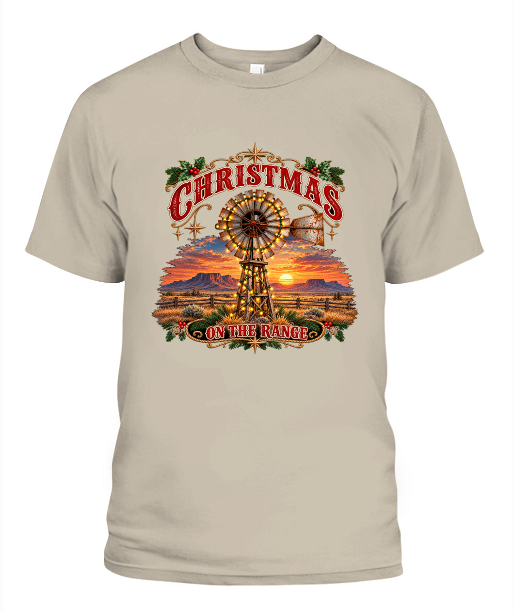 Christmas on the Range Shirt – Western Ranch Christmas Graphic Tee