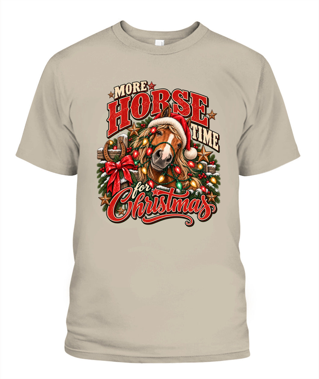 More Horse Time for Christmas T-Shirt – Western Christmas Horse Shirt