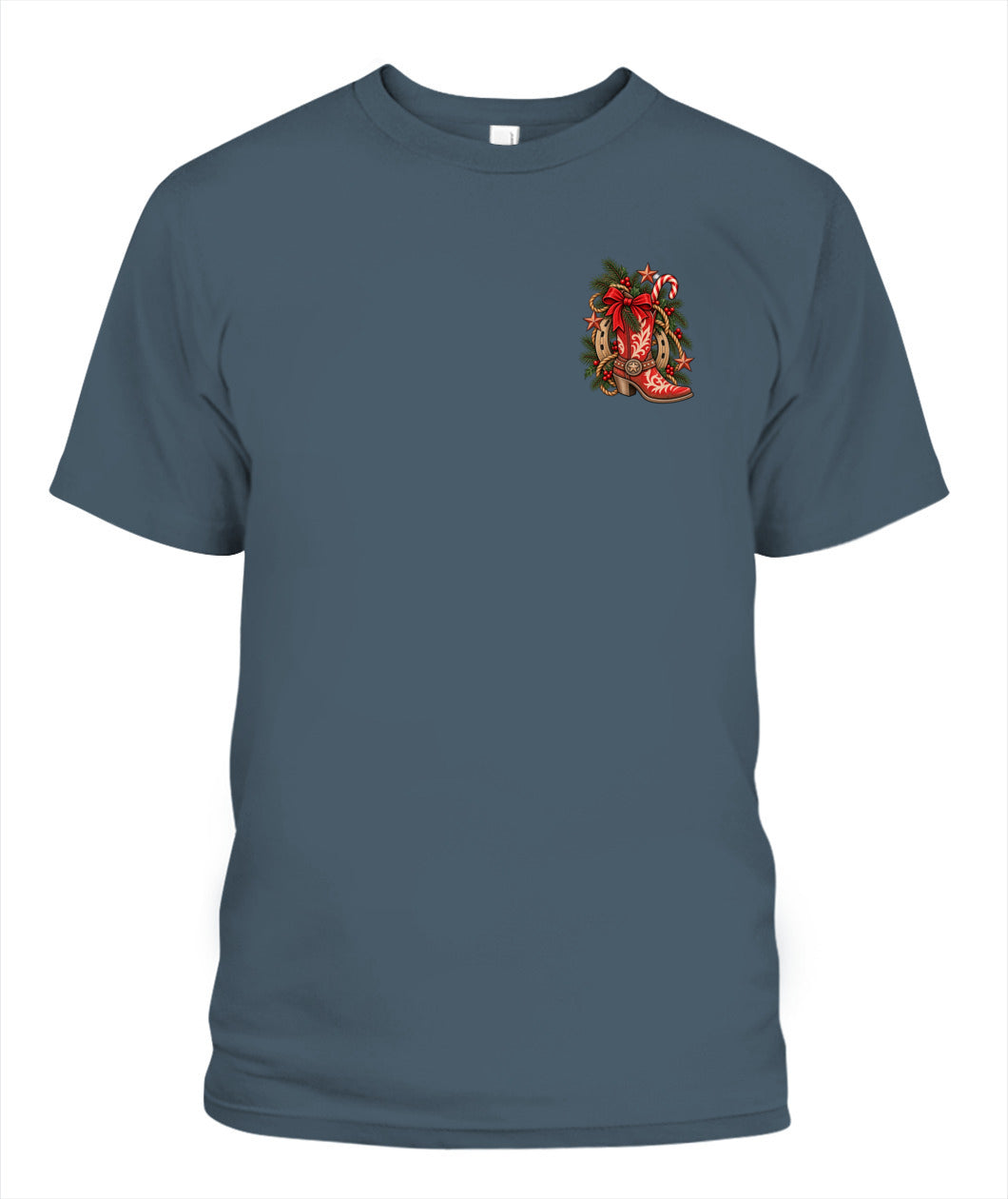 Christmas Cowgirl Boot T-Shirt – Western Christmas Cowboy Shirt