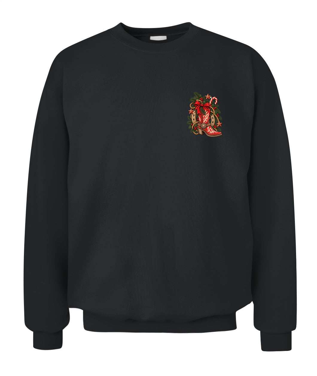 Cowgirl Christmas Boot Sweatshirt & Hoodie – Western Christmas Shirt