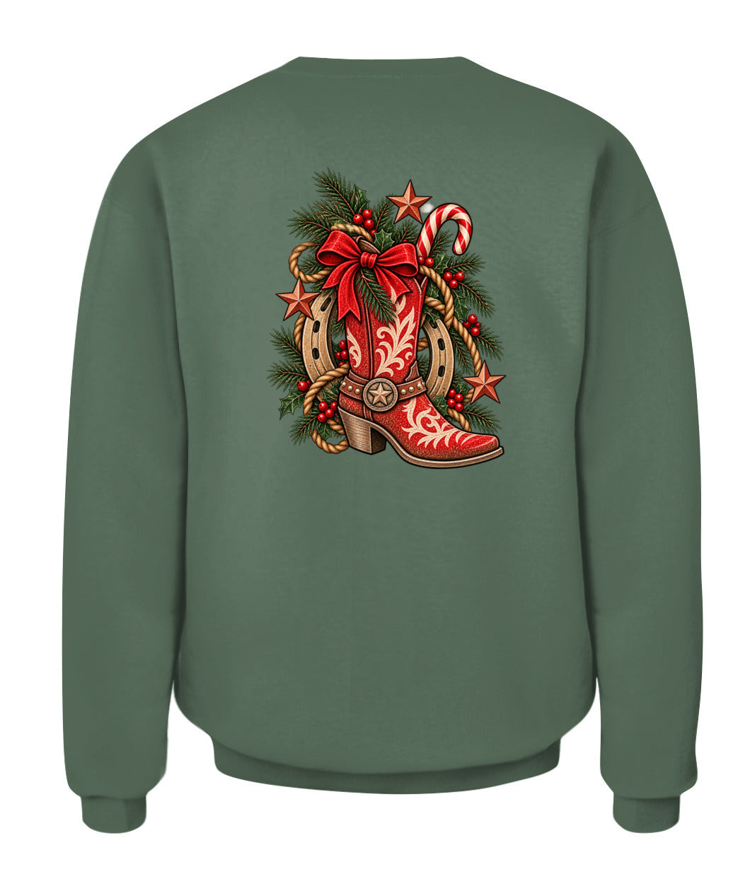 Cowgirl Christmas Boot Sweatshirt & Hoodie – Western Christmas Shirt