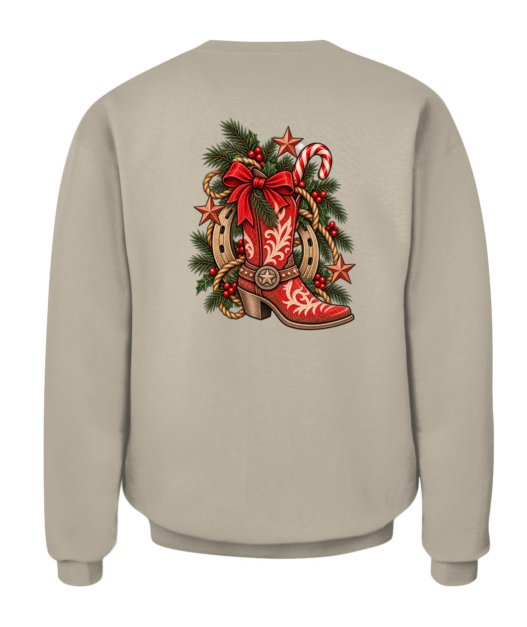Cowgirl Christmas Boot Sweatshirt & Hoodie – Western Christmas Shirt