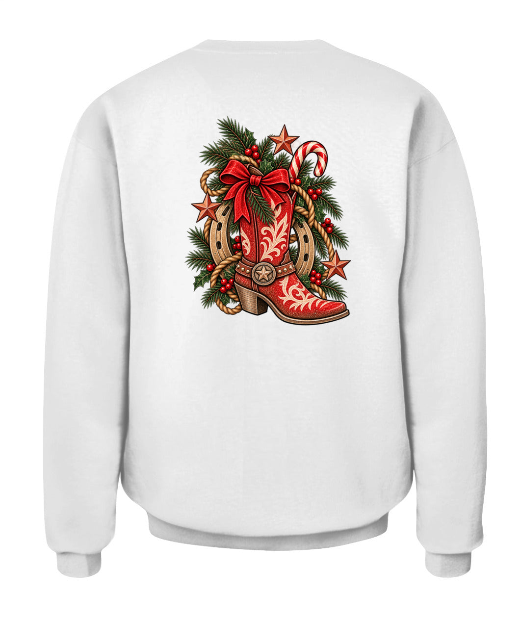 Cowgirl Christmas Boot Sweatshirt & Hoodie – Western Christmas Shirt