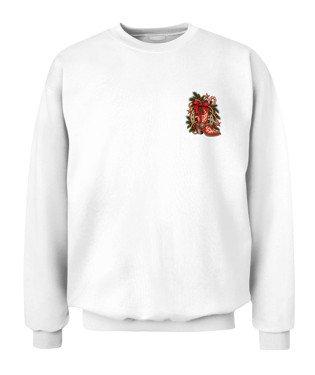 Cowgirl Christmas Boot Sweatshirt & Hoodie – Western Christmas Shirt