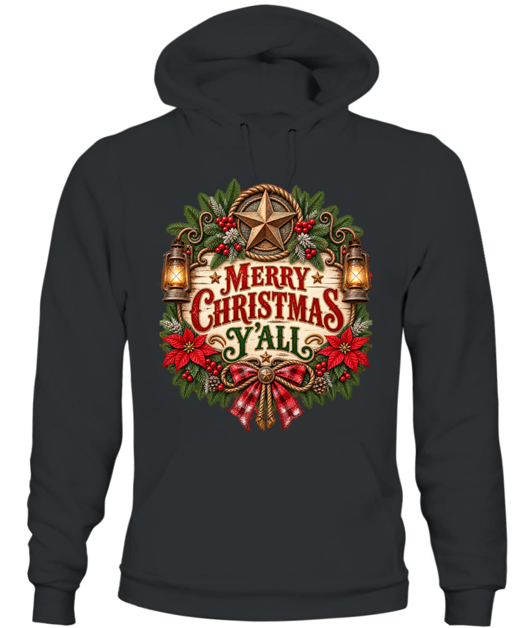 Merry Christmas Y’all Sweatshirt & Hoodie – Western Christmas Pullover