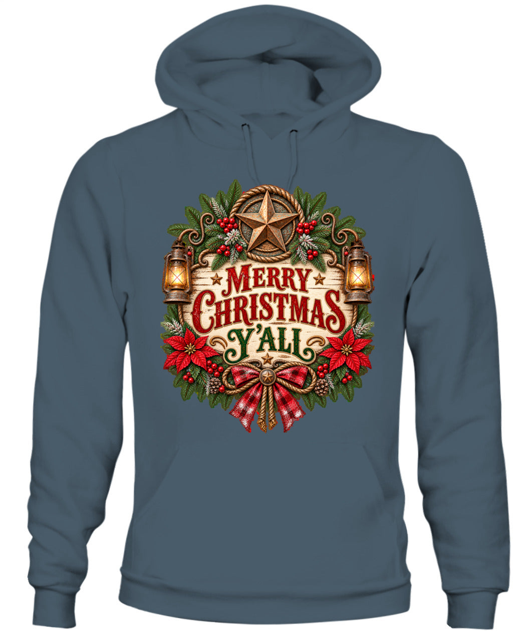 Merry Christmas Y’all Sweatshirt & Hoodie – Western Christmas Pullover
