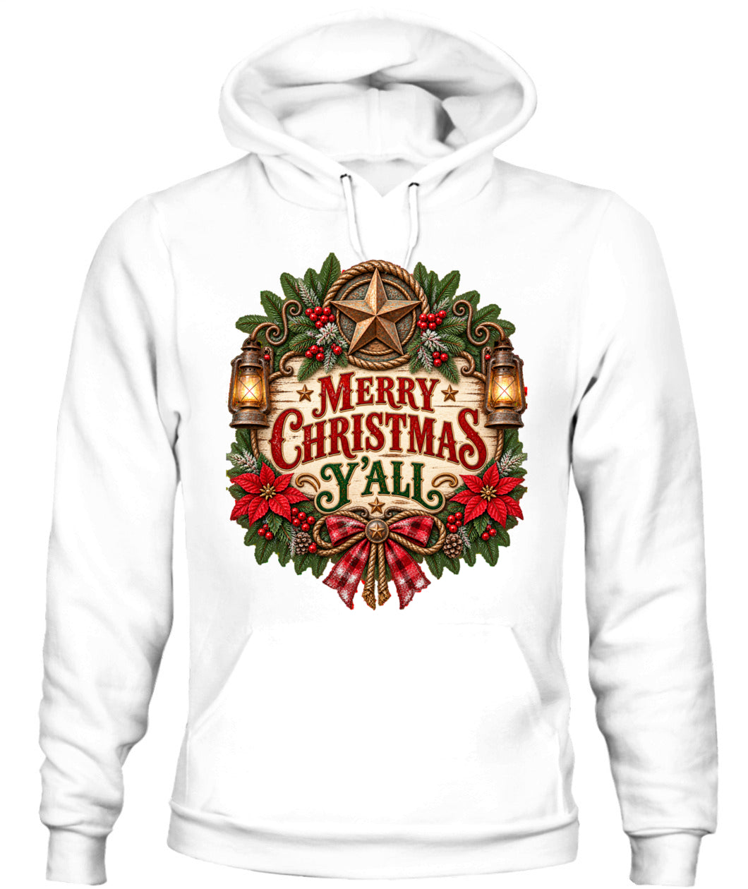 Merry Christmas Y’all Sweatshirt & Hoodie – Western Christmas Pullover