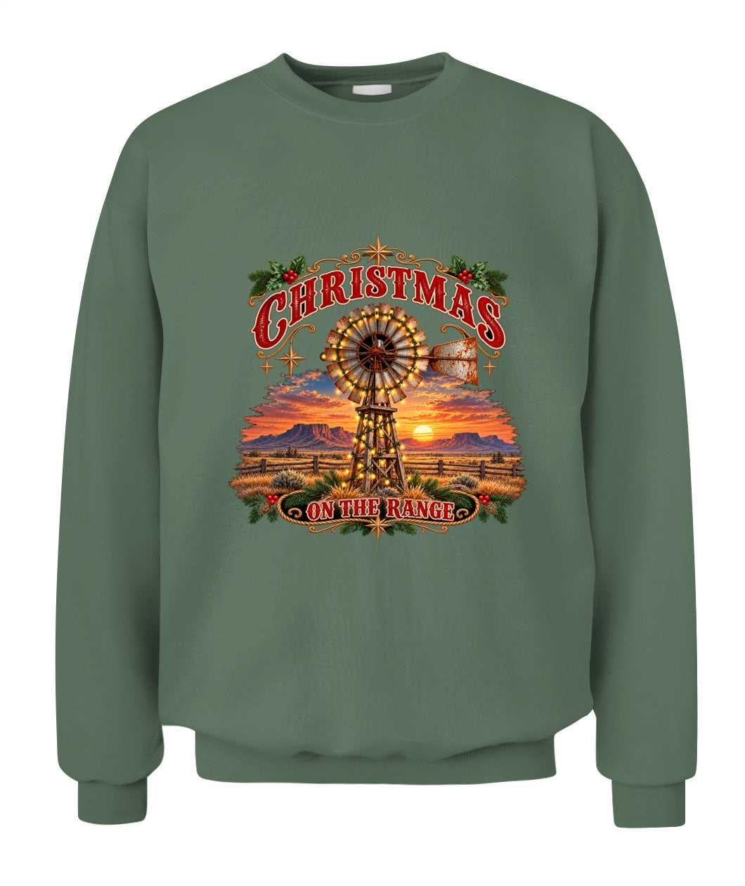 Christmas on the Range Sweatshirt & Hoodie – Western Ranch Christmas Pullover