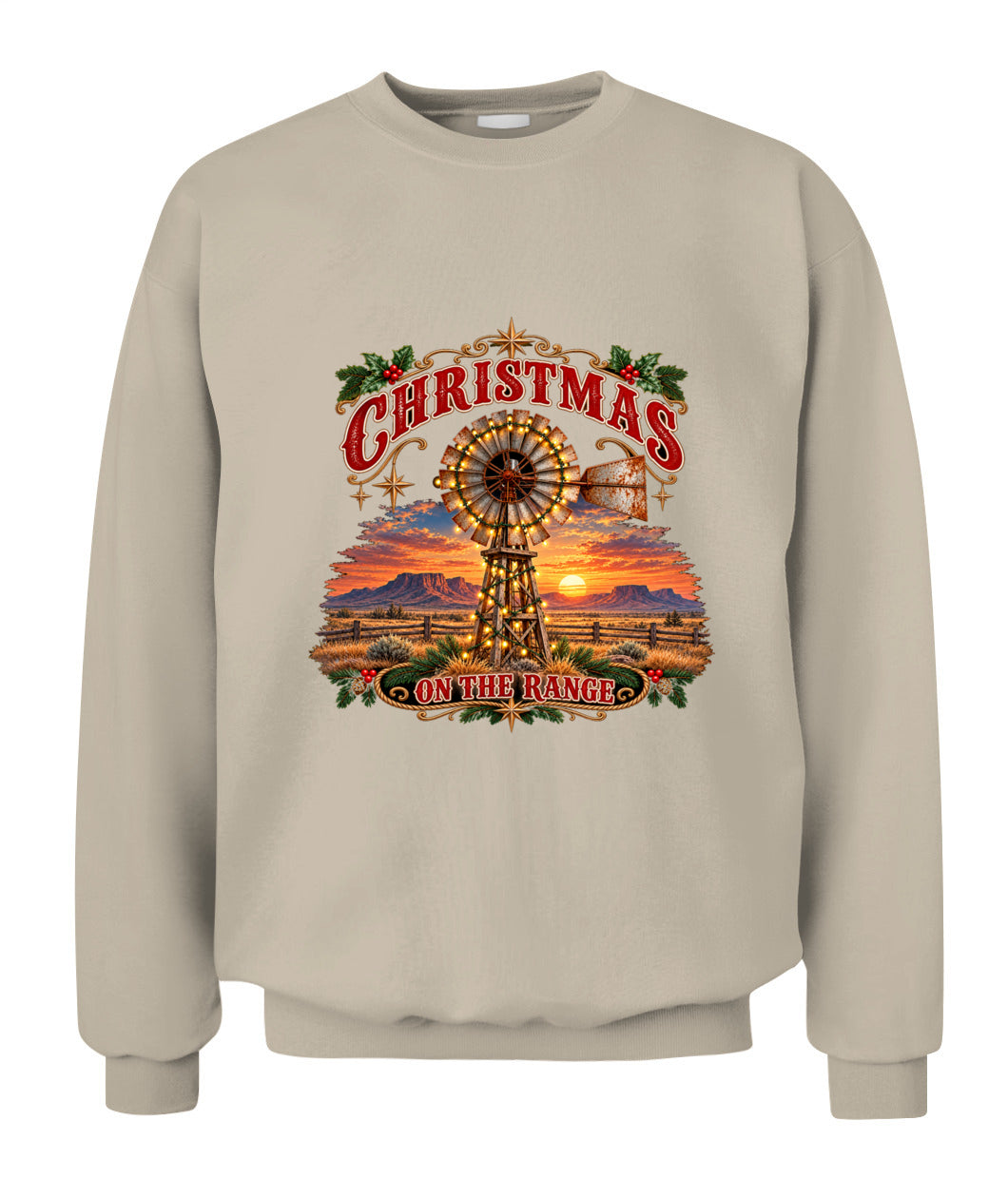 Christmas on the Range Sweatshirt & Hoodie – Western Ranch Christmas Pullover